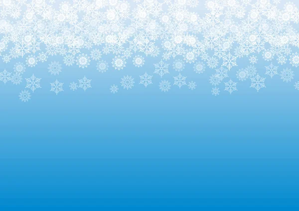 矢量冬天背景，天空上的雪 — 图库矢量图片