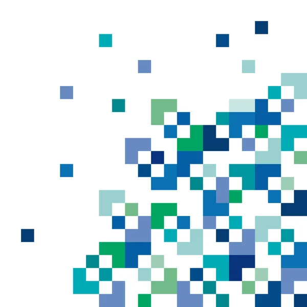 Conceito de rede vetorial, pixel sobre fundo branco —  Vetores de Stock