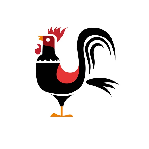 Vector sign abstract rooster — Stock Vector