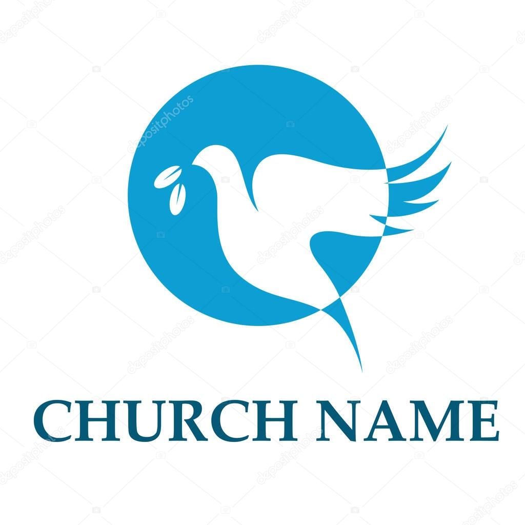 Vector sign peace dove with olive branch