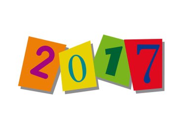2017, kelime ve metin kağıt, düz tasarım kesim