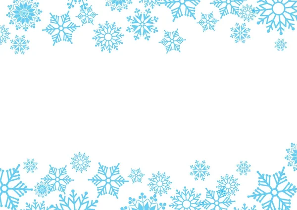Vector fondo de invierno, nieve en el cielo — Vector de stock