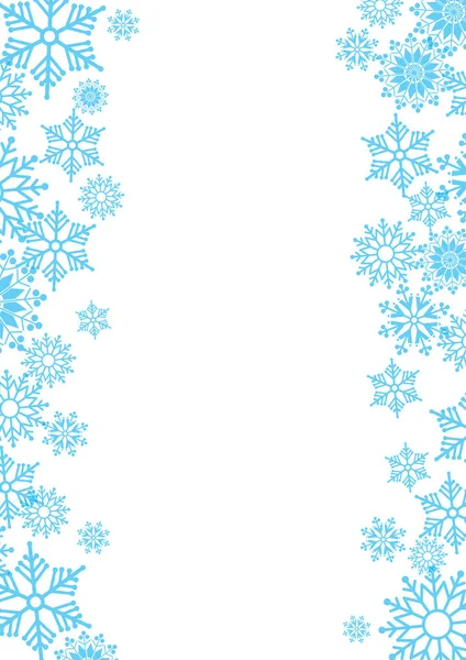 Vector fondo de invierno, nieve en el cielo — Vector de stock