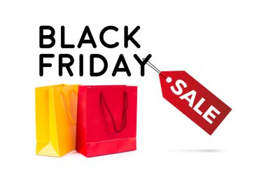 siyah Cuma satışı ile renkli çanta 