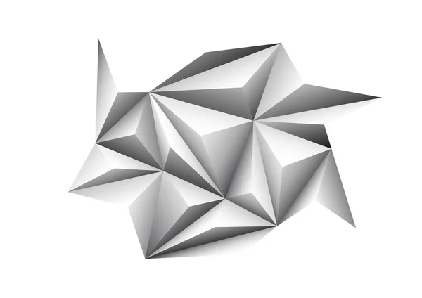 Abstracte geometrische witte achtergrond. Gevouwen van papier in vorm trian — Stockvector