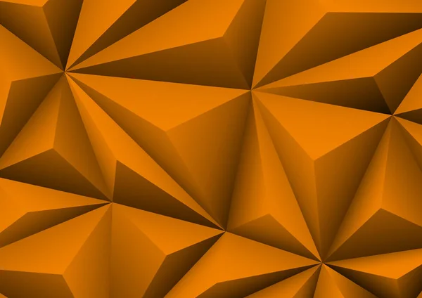 Abstracte geometrische oranje achtergrond. Gevouwen van papier in vorm tria — Stockvector