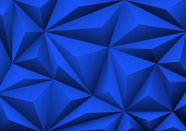 Abstrakta geometriska blå bakgrund. Vikta papper i formen triang — Stock vektor