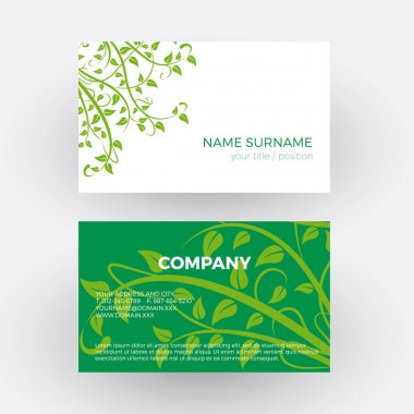 Vektör soyut bitki ve yaprak, doğa ve çevre kavramı