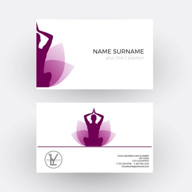 Vektör soyut kadın ve çiçek, spa, yoga kavramı ve rahatla