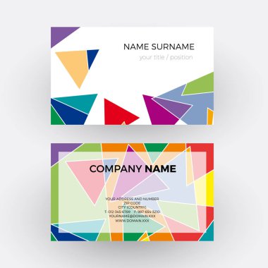 Soyut en az geometrik renkli üçgenler arka plan. vektör