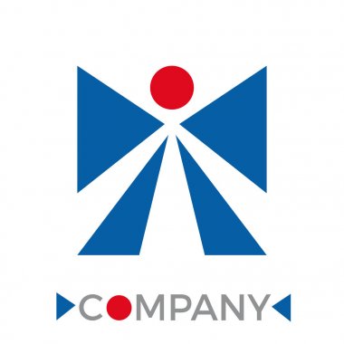 soyut geometrik şekil, mutlu bir insan, vektör zekâ Basitleştirilmiş