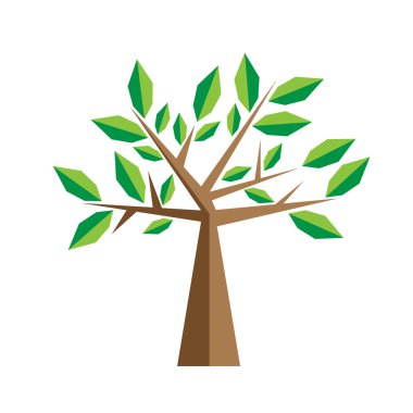 Düz tasarım vektör soyut ağacında