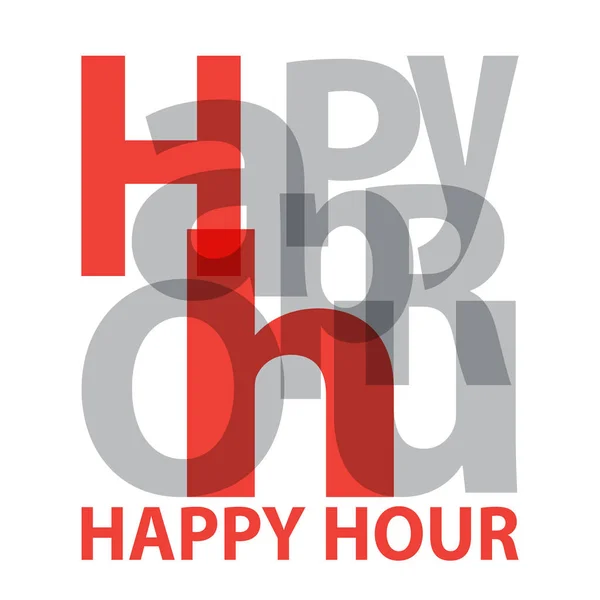 Vecteur Happy hour. Texte rompu — Image vectorielle