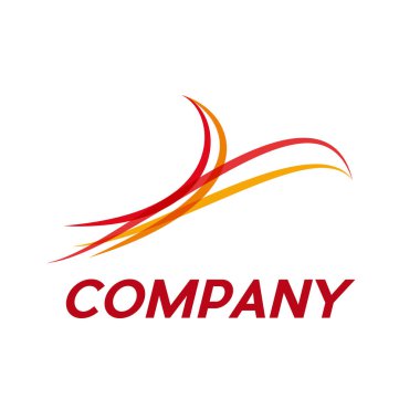 Vektör soyut Basitleştirilmiş kuş uçuş kırmızı iz reklam oran