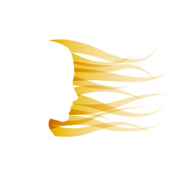 Vektör işaret kafa, Rüzgar sarışın saç