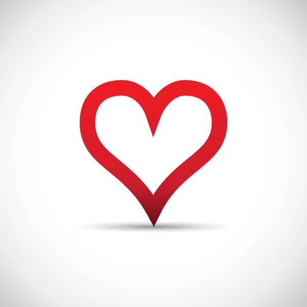 Icono de vector simple de corazón rojo — Vector de stock