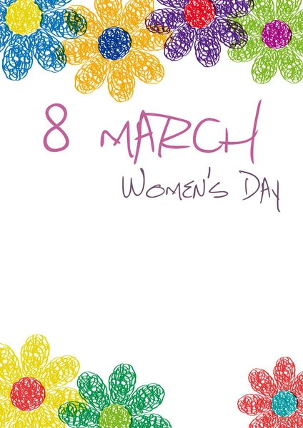 Poster 8 march, women's day international. Vector illustration — Stock Vector