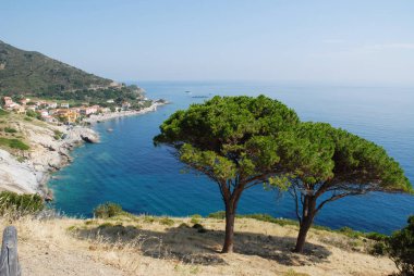 Elba ada İtalya üzerinden güzel panoramik görünüm