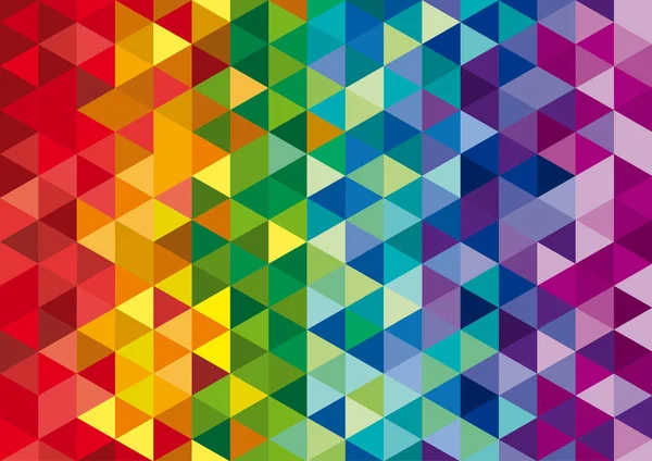 Vektor geometrischer Hintergrund, Mosaik aus Dreiecken und Würfeln in ra — Stockvektor