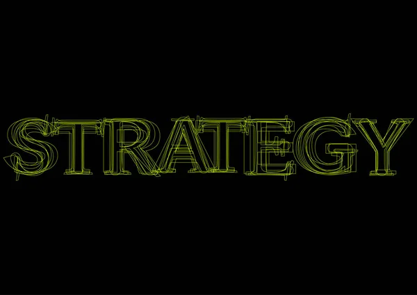 矢量词策略, 黑色背景上的绿色光 — 图库矢量图片