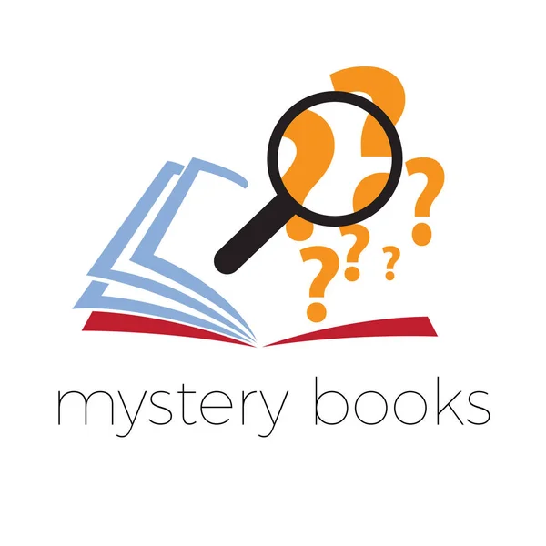 Vector sign mystery and thriller book — Stock Vector