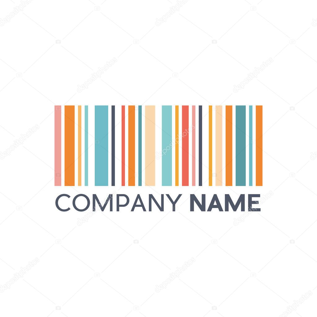 Vector sign bar code in vintage colors