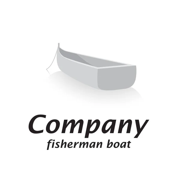 Barca da pescatore, illustrazione vettoriale isolata, su acque calme — Vettoriale Stock