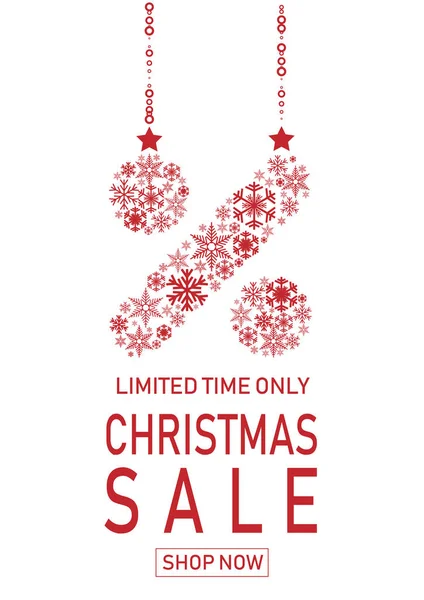 Christmas holiday sale on flat background. Limited time only. Te