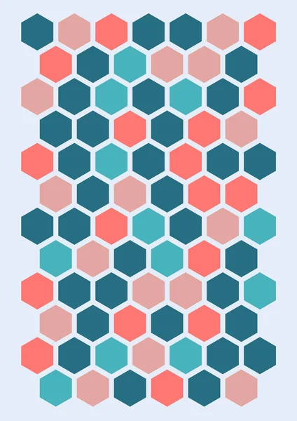 Hexagon achtergrond. Model voor brochure, flyer of depli — Stockvector