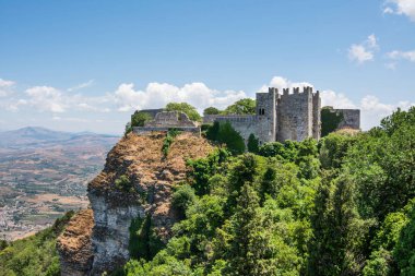 Erice, Sicilya, İtalya. Castello di Venere, Ortaçağ ve Norman ca