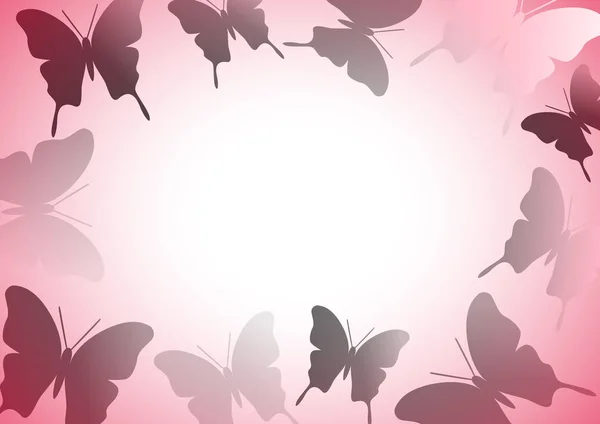 Весняний Дизайн Фону Картка Весняного Сезону Рамкою Метеликом Векторні Ілюстрації — стоковий вектор