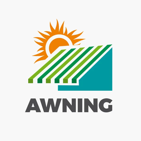 Awning Logo Design Vector Template — Stock Vector