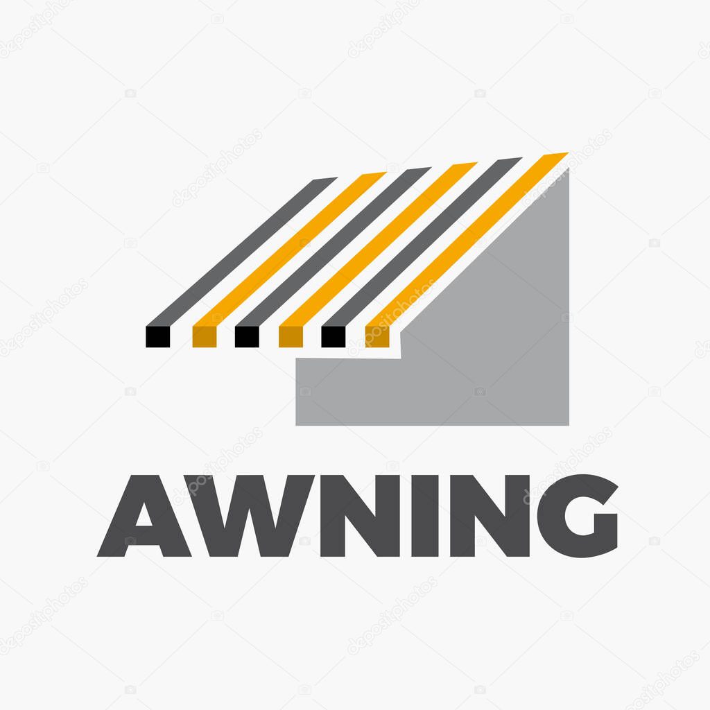 Awning logo design. Vector template