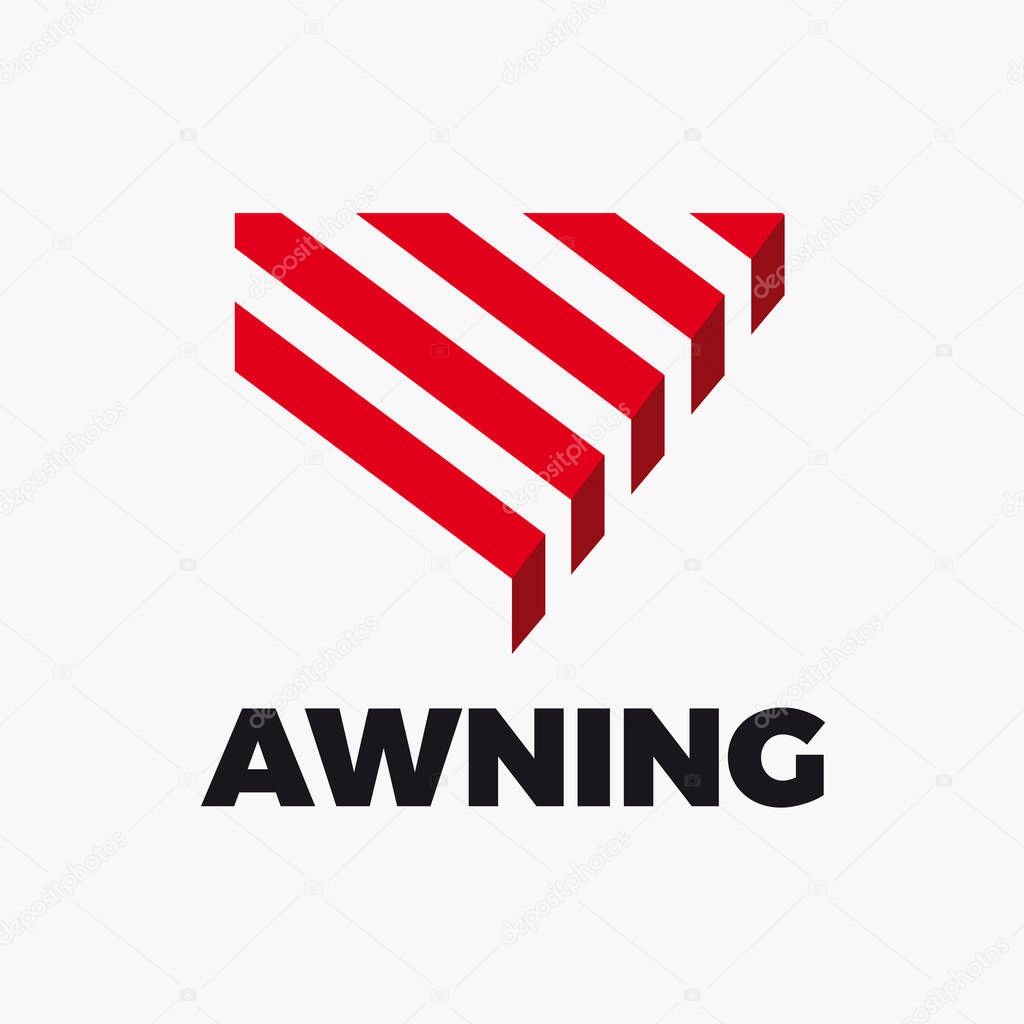 Awning logo design. Vector template