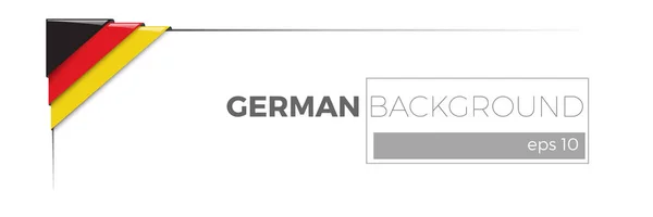 Duitse Banner Achtergrond Briefpapier Met Vlag Papier Vectorillustratie — Stockvector