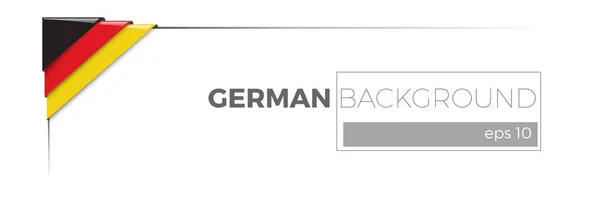 Немецкий Баннер Фон Лист Флагом Бумаге Векторная Иллюстрация — стоковый вектор