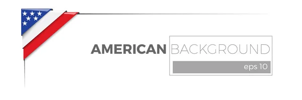 Bandeira Americana Fundo Folha Papel Timbrado Com Bandeira Papel Ilustração — Vetor de Stock