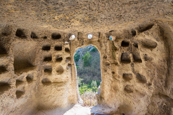 Ancient Byzantine Village Canalotto - Archaeological site in Calascibetta, Sicily, Italy