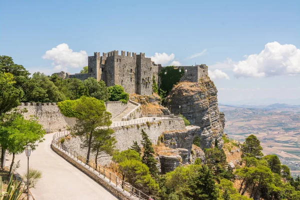 Erice Sicilien Italien Castello Venere Medeltida Och Normandiska Slott — Stockfoto