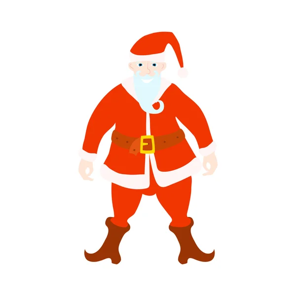 Santa graciosa. Tarjeta de felicitación de Navidad — Vector de stock