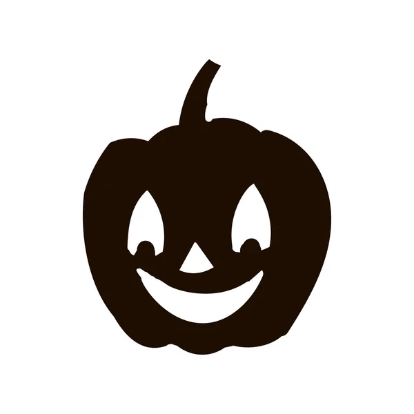 Icona sagoma zucca del giorno Halloween — Vettoriale Stock