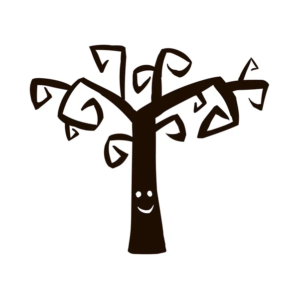 Силует значка дерева — стоковий вектор