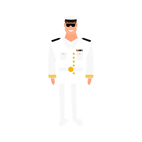Army general with hand gesture saluting. Happy veterans day design element. — ストックベクタ
