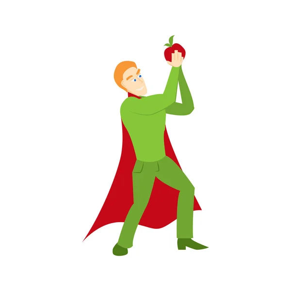 苹果图标的超级英雄 — 图库矢量图片