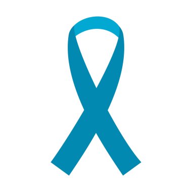 Mavi farkındalık şerit. Hastalık sembolü.