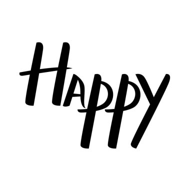 mutlu. Modern fırça hat.