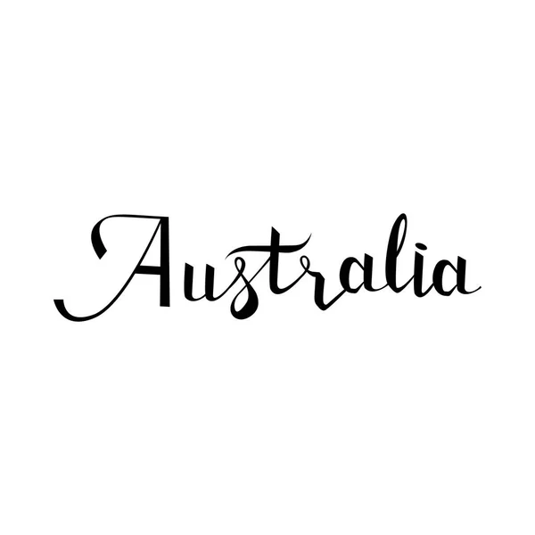 Australia letras y caligrafía — Vector de stock