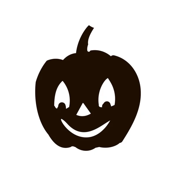 Silhouette de citrouille icône du jour Halloween — Photo