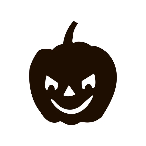 Silhouette de citrouille icône du jour Halloween — Photo