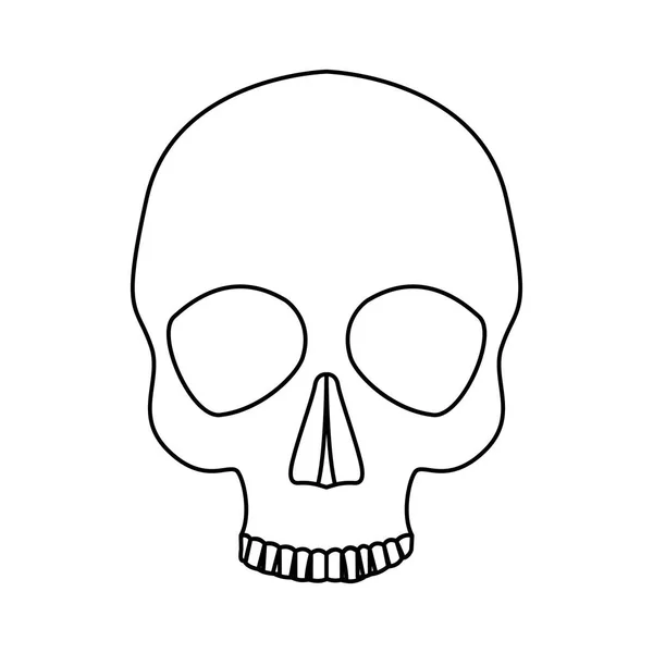 Ikona czaszki człowieka — Zdjęcie stockowe